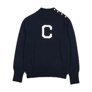 Coco Blanc Knit Turtleneck With Buttons Navy Size 14-16 NWT in packaging